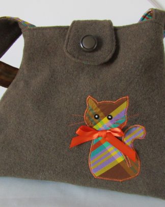 Brown Tartan Cat Bag