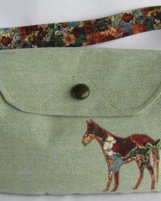 Green Wool Horse Bag