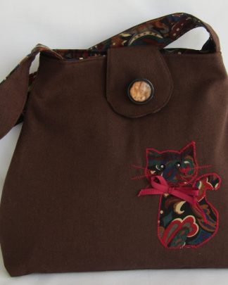 Brown Wool Cat Bag