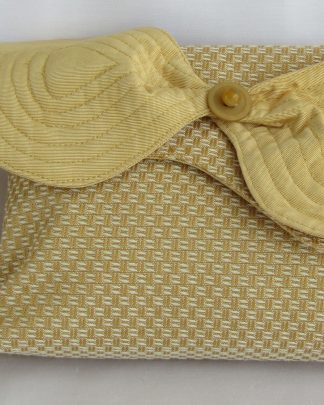 Stitched Yellow Bow Bag